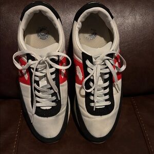 Classic White and Red Men's Sneakers